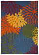 Nourison Aloha 5'3" x 7'5" Navy Multicolor Outdoor Rug