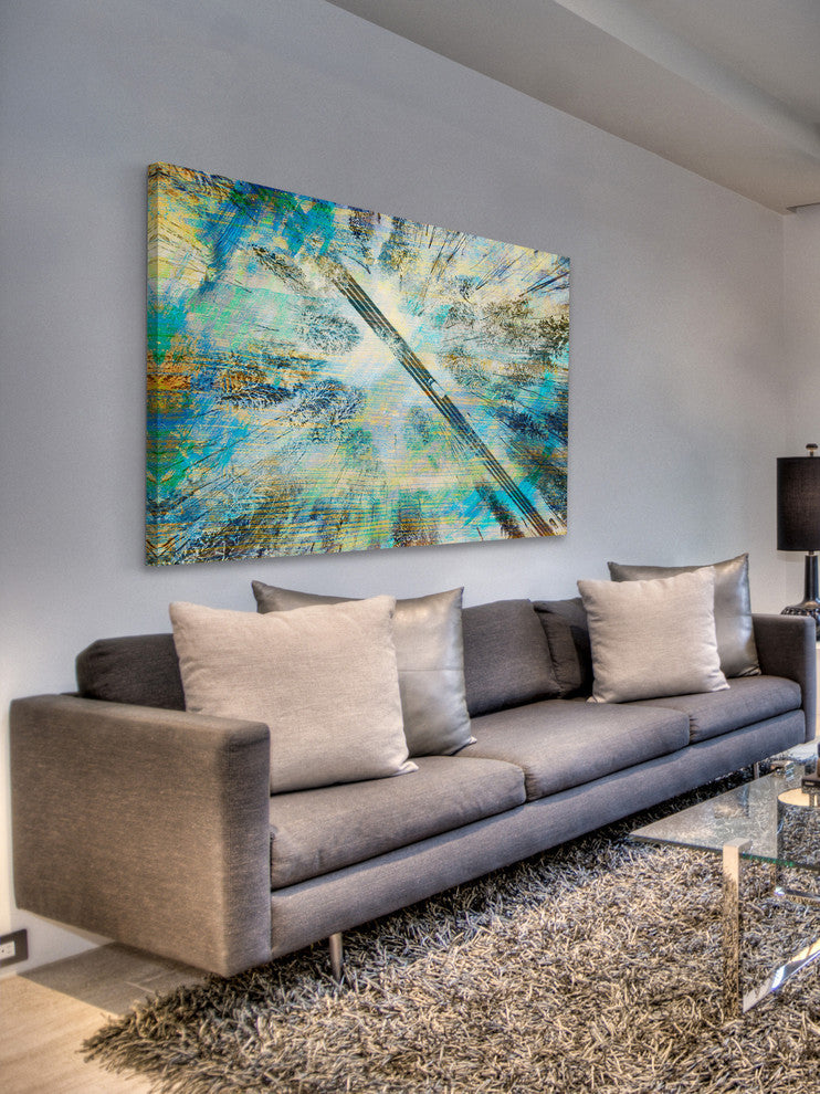 "Tall Tree Road" Painting Print on Wrapped Canvas, 18"x12"