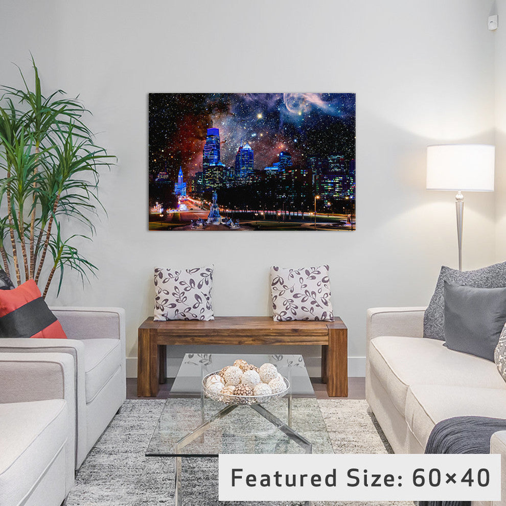 "Philadelphia, Pennsylvania Carina Nebula Skyline" by iCanvas, 26x18x1.5"