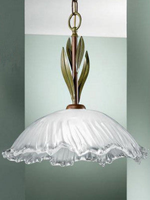 Linda 559 Pendant, Grit Amber, Rust Brown and Green