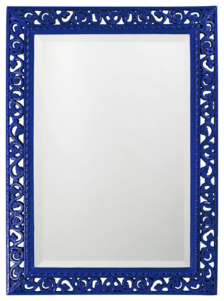 Rectangle Bristol Glossy Mirror, Royal Blue