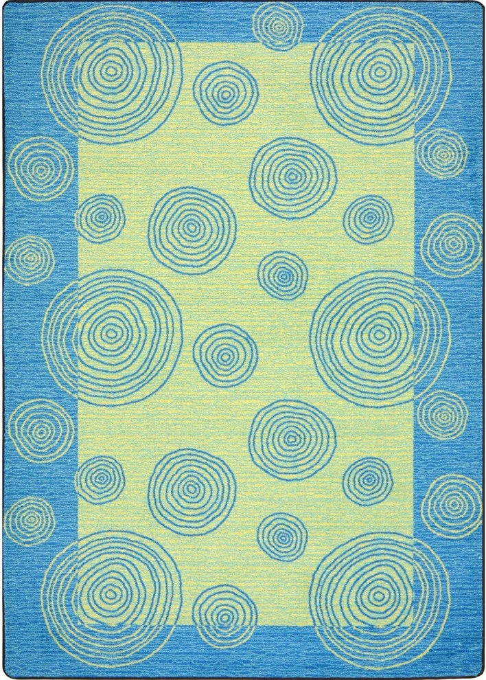 Kid Essentials Rug, Whimzi, Teal, 5'4"x7'8"