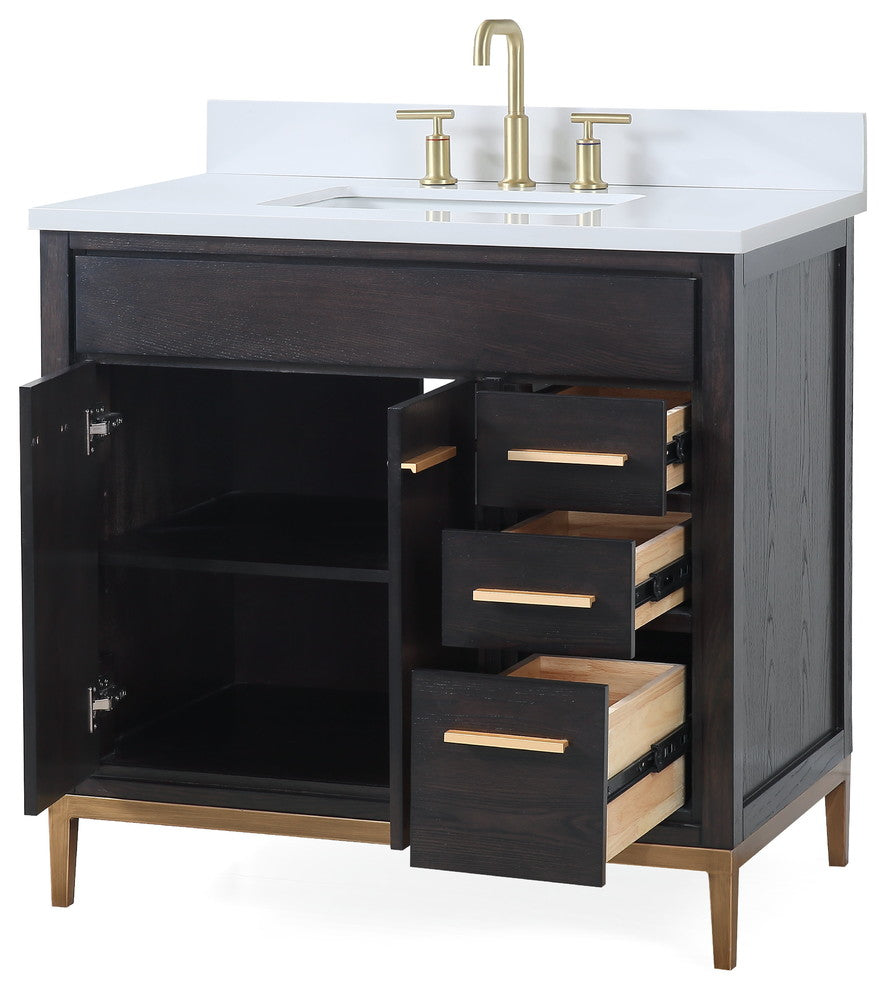 36" Beatrice Espresso Modern Bathroom Vanity