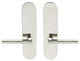 Sunrise Lever, Tubular Full Dummy Pair, Left Hand, Polished Stainless Steel