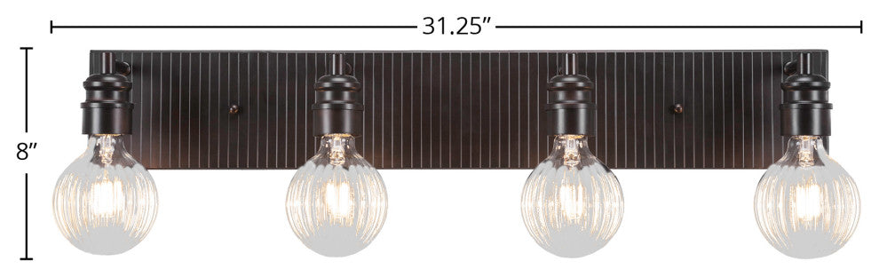 Edge 4-Light Bath Bar, Espresso