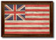 Grand Union Military Textured Flag Print With Brown Gold Frame, 15"X21"