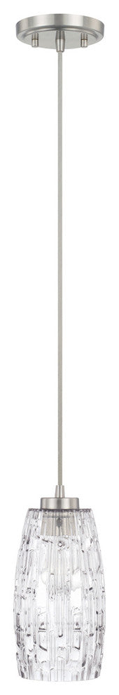 1 Light Pendant, Brushed Nickel