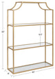 Ciel Tiered Wall Shelf, Gold 20x30