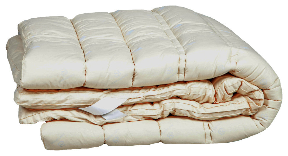 myTopper, 1.5" Washable Wool Mattress Topper, Queen 60x80", Ivory