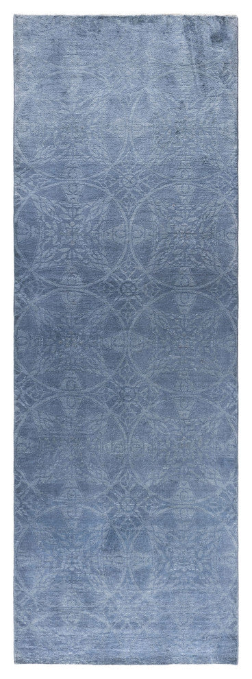 Overdyed One-of-a-Kind Hand-Knotted Area Rug Gray, 4' 3" x 12' 0"