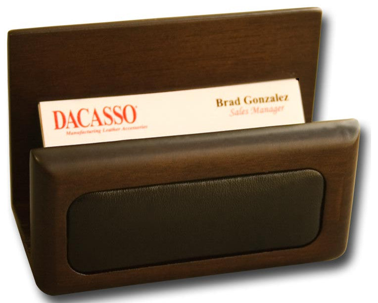 A8407, Walnut Leather, Business, Card, Holder