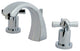 Kingston Brass Widespread Bathroom Faucet With Brass Pop-Up, Polished Chrome