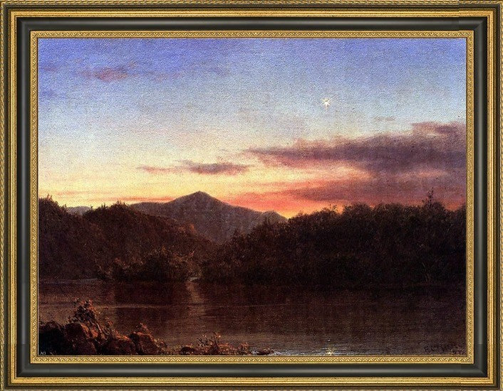 Frederic Edwin Church The Evening Star Framed Premium Canvas Print, 18"x24"