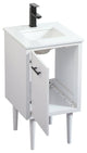 Home Living 19" Midcentury Modern White-Light Bathroom Vanity