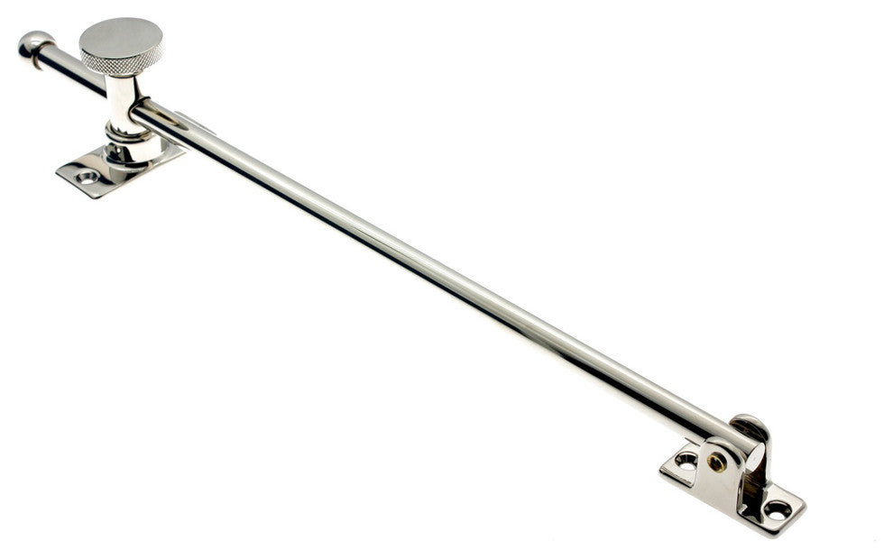 Genuine Solid Brass 12" Casement Adjuster, Bright Nickel