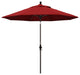 9' Bronze Collar Tilt Crank Aluminum Umbrella, Pacifica, Red