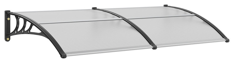 VEVOR Window Door Awning Canopy UV Rain Cover 38"x78" PC Sheet transparent