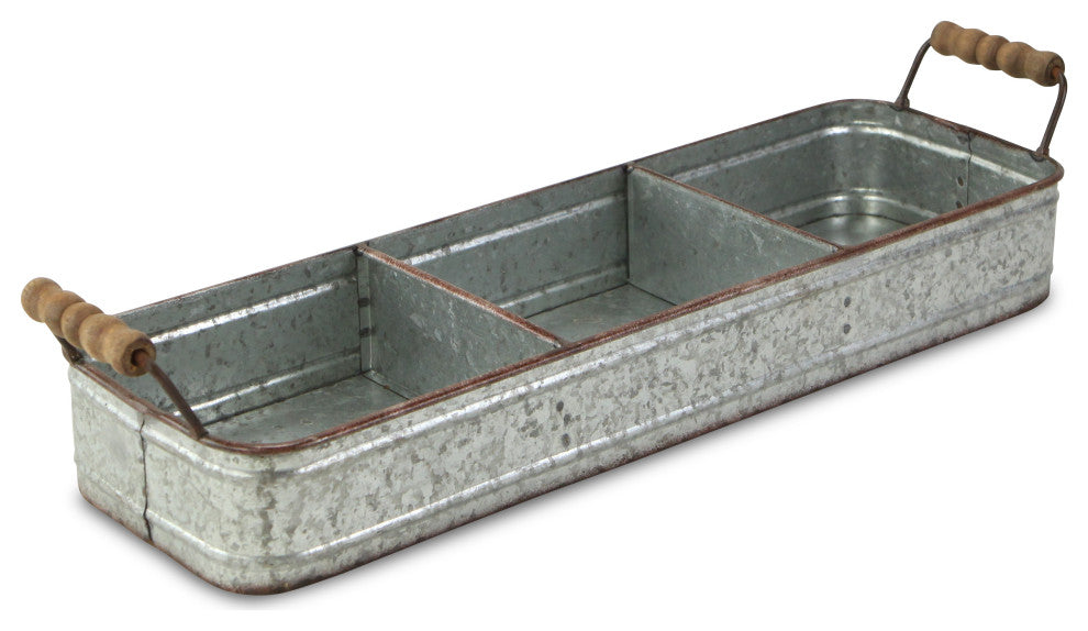 Gondula 3 Slot Galvanized Caddy
