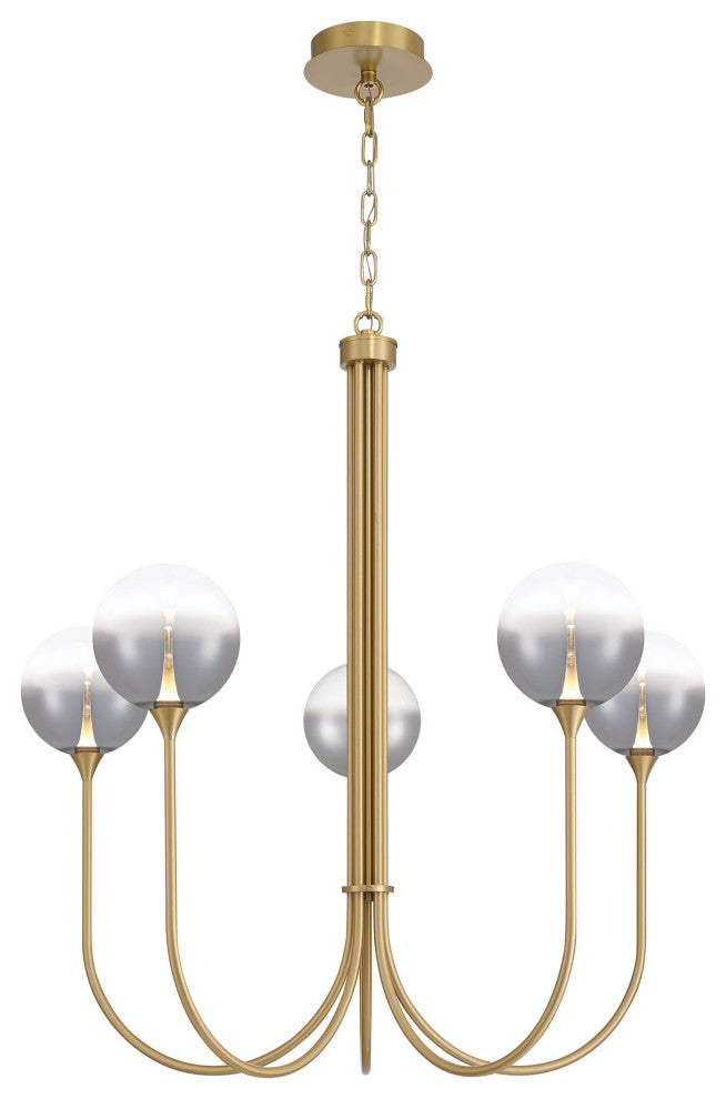Iissa 5L 34" Gold Smoke Chandelier