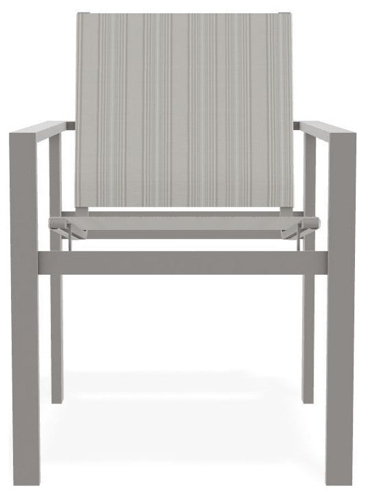 Tribeca Sling Outdoor Stackable Armchair, Harbor/Warm Gray
