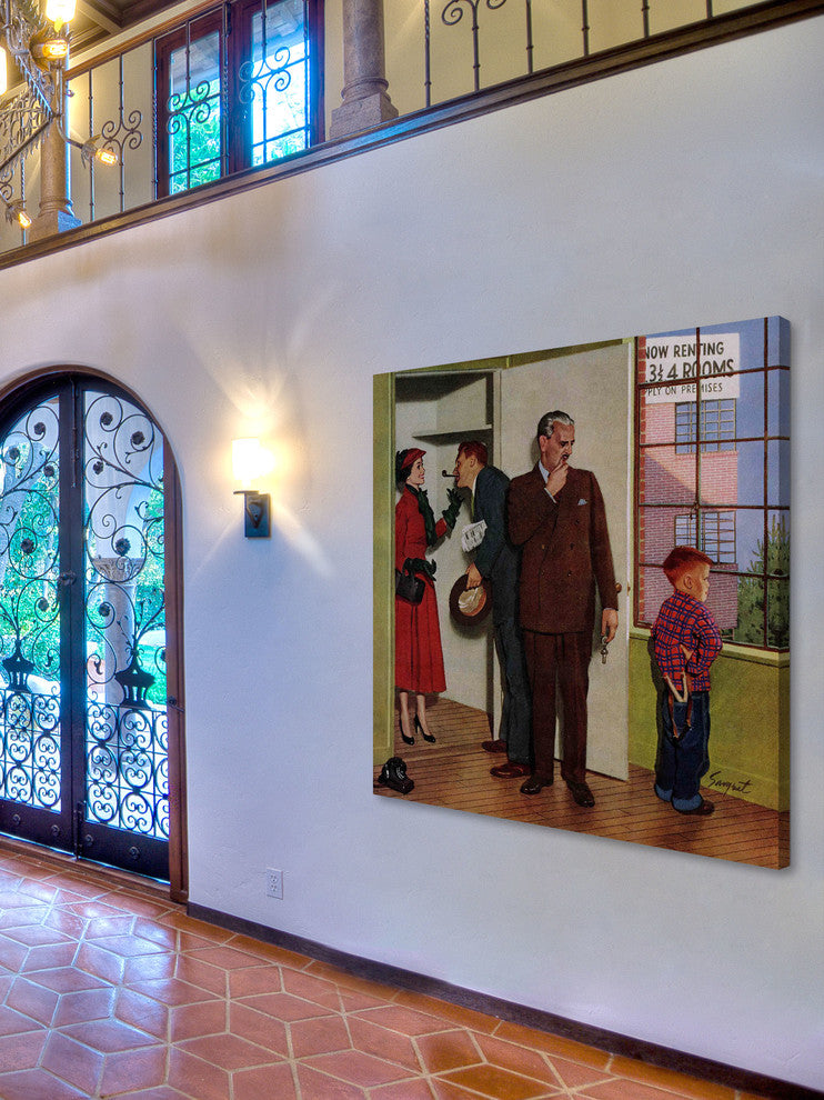 "Worried Rental Agent" Painting Print on Canvas by Richard Sargent
