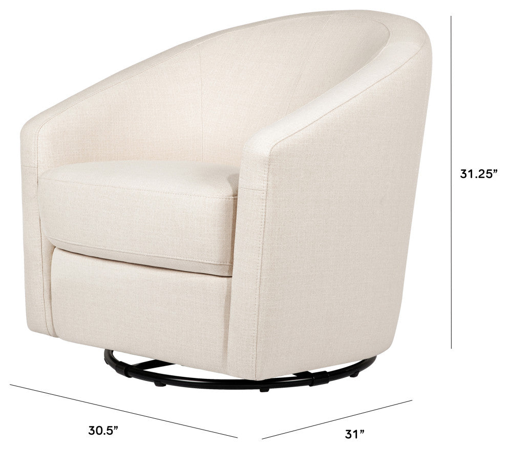 Madison Swivel Glider, Performance Natural Eco-Twill