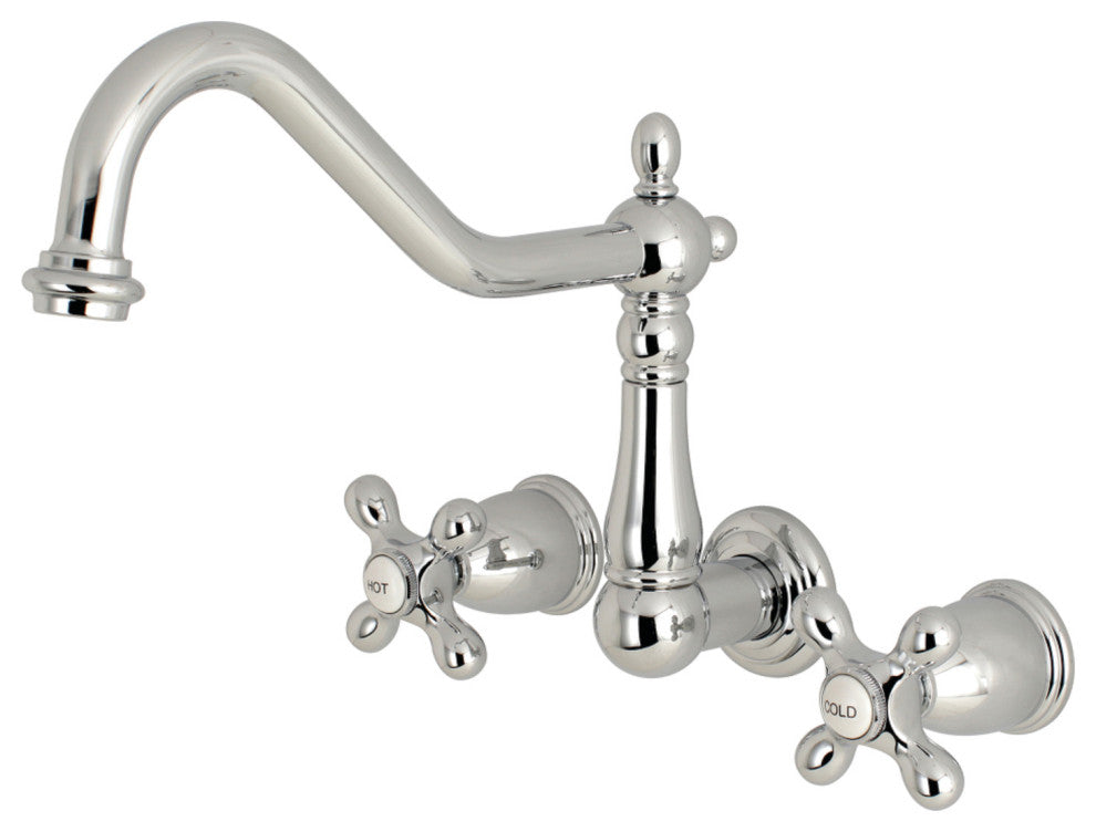 KS1021AX Wall Mount Roman Tub Faucet, Polished Chrome