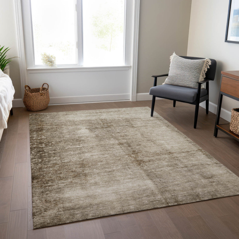Machine Washable Indoor/Outdoor Chantille ACN1884 Beige 8' x 10' Rug