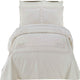 Athena Embroidered 100% Cotton Duvet Cover Set, White and White, Full/Queen