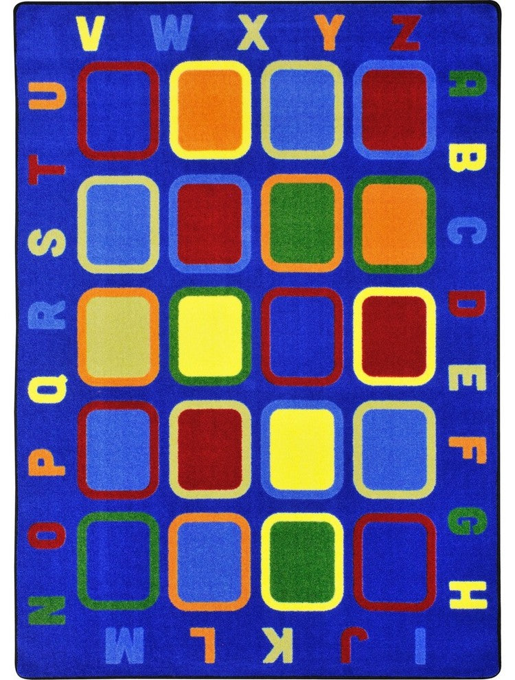 Kid Essentials Rug, Alphabet Tiles, 7'8"x10'9"