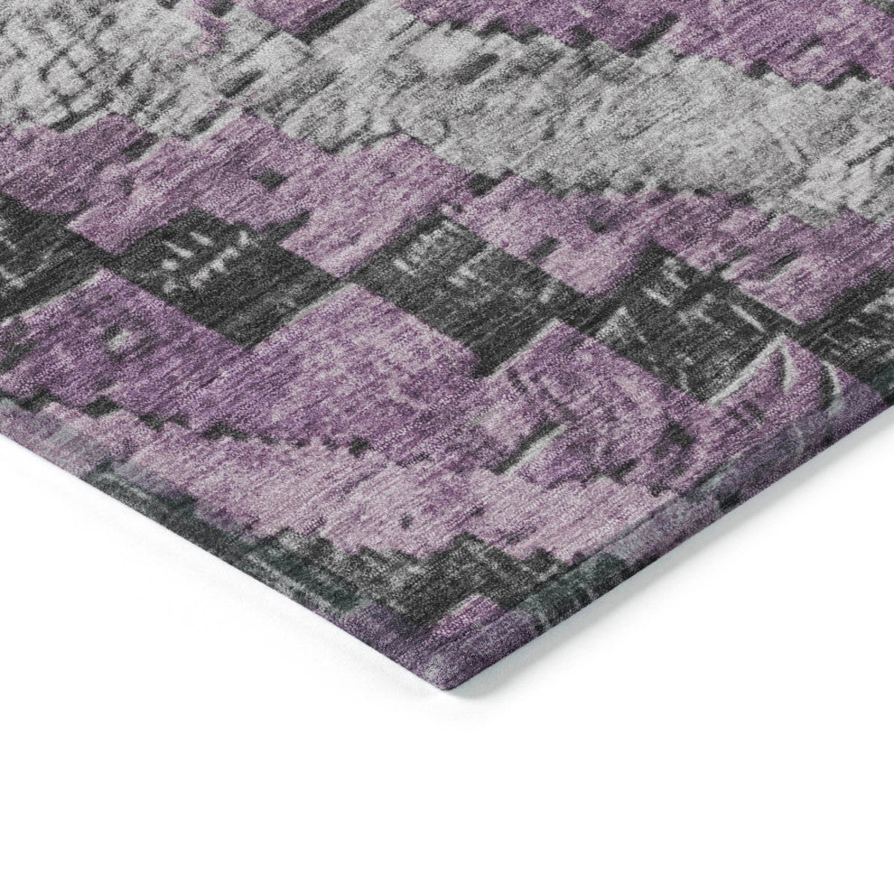 Machine Washable Indoor/Outdoor Chantille ACN1890 Violet 2'3" x 7'6" Runner Rug