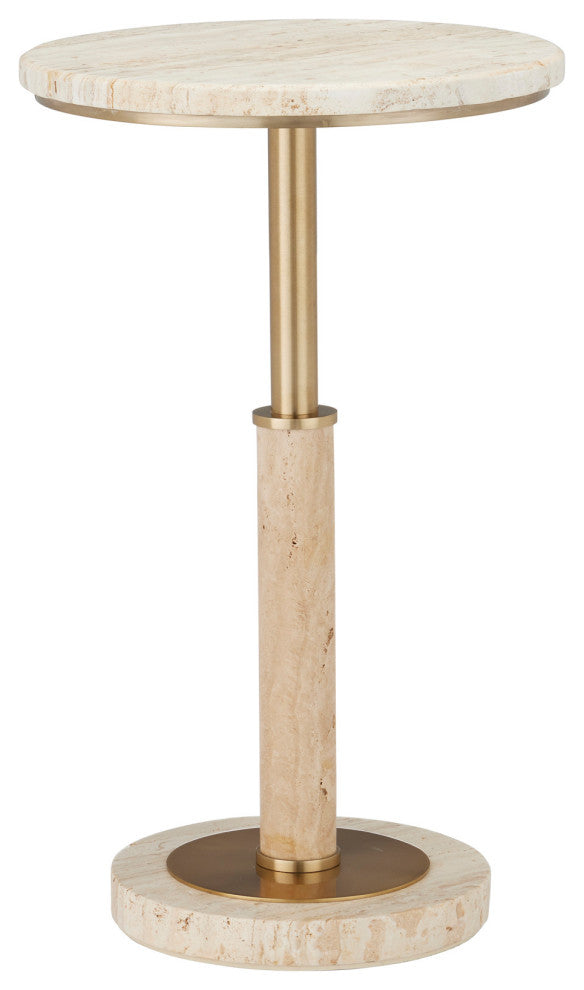 Miles Travertine Accent Table