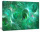 Green Fractal Glass Texture, Abstract Canvas Art Print, 20x12