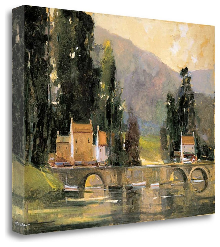"Bridge In The Cottswalds" By Ted Goerschner, Giclee on Gallery Wrap Canvas