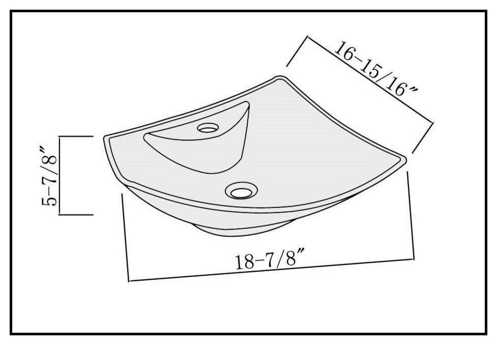 Fine Fixtures White Vitreous China Modern Vessel Sink