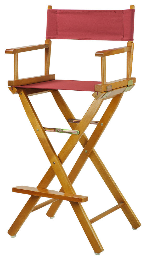 030" Director's Chair Honey Oak Frame-Burgundy Canvas