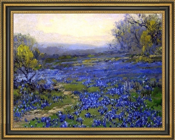 Julian Onderdonk Morning in the Bluebonnets Framed Premium Canvas Print, 18"x24"
