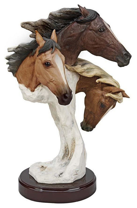 Decorative Wild Horse Tabletop Scultpure Statue Large