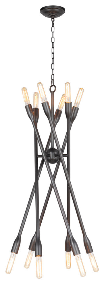 Regina Andrew Cobra Chandelier Large, Natural Brass, Bronze