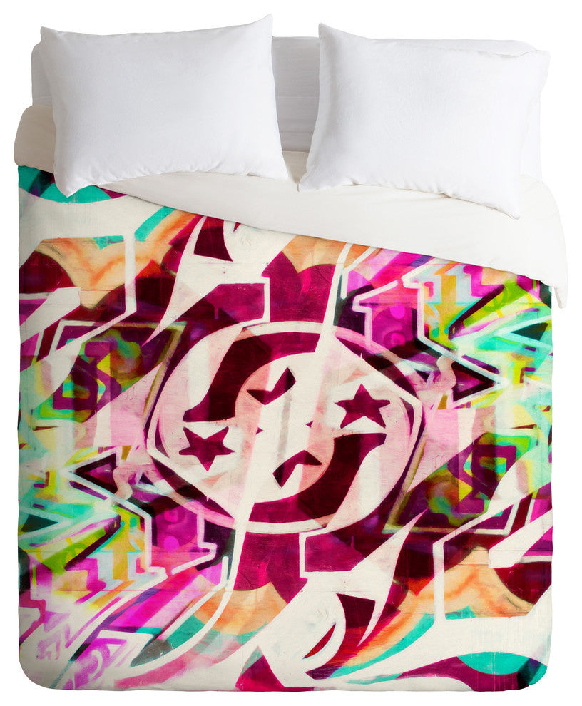 Deny Designs Caleb Troy Tatted Graffiti Duvet Cover - Lightweight