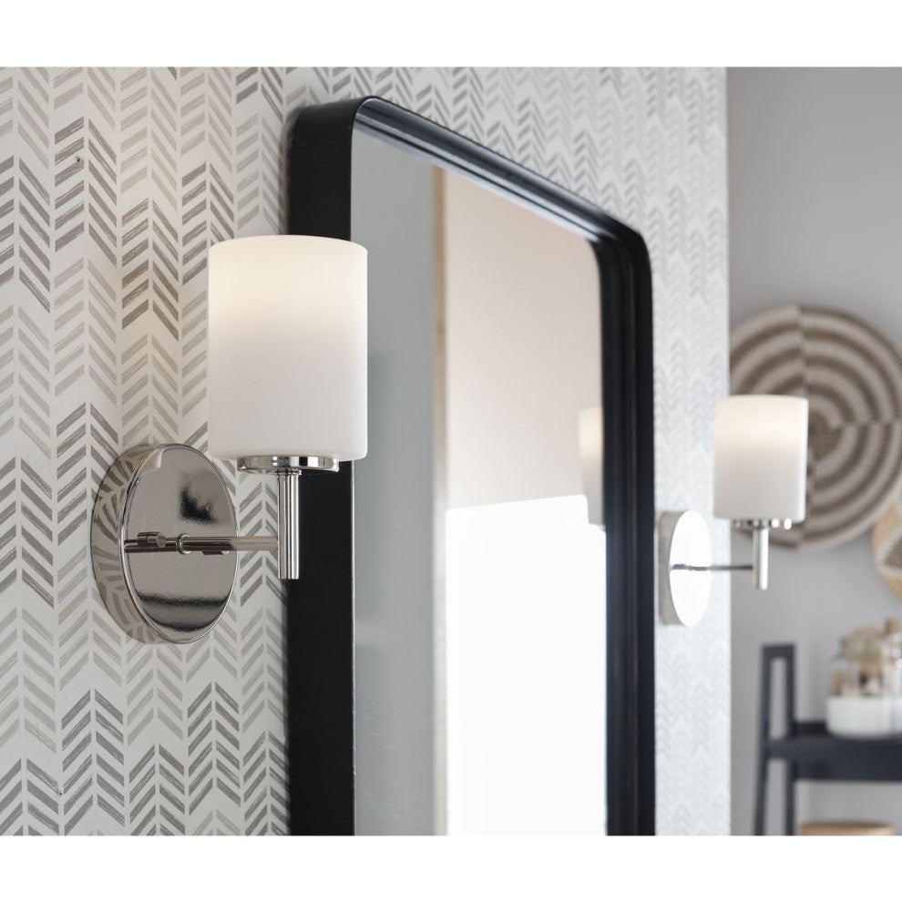 Progress Lighting 1-100W Medium Bath Bracket, Polished Nickel