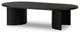 Paden Large Coffee Table Aged Black Acacia, Aged Black Acacia Solid