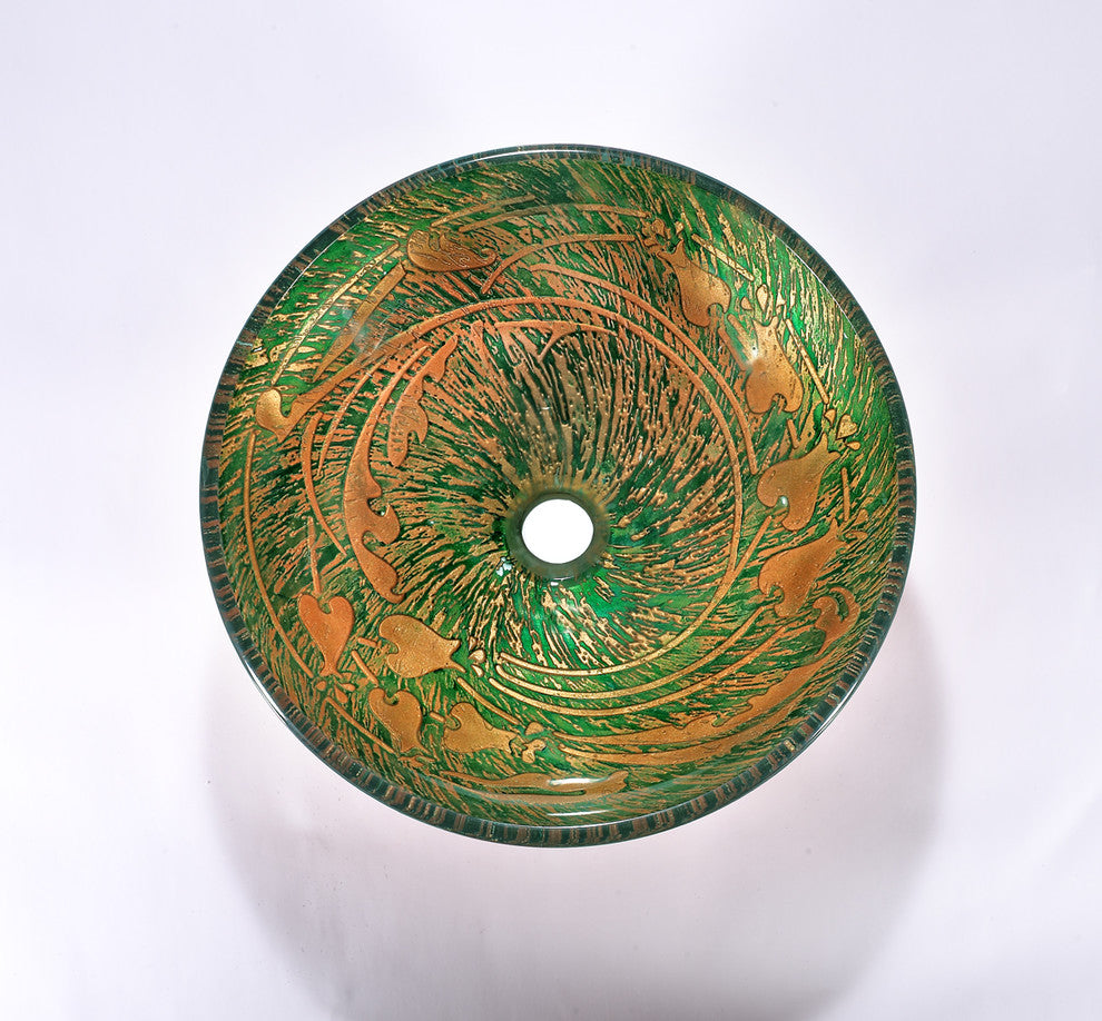 Eclectic Style Glass Vessel Sink