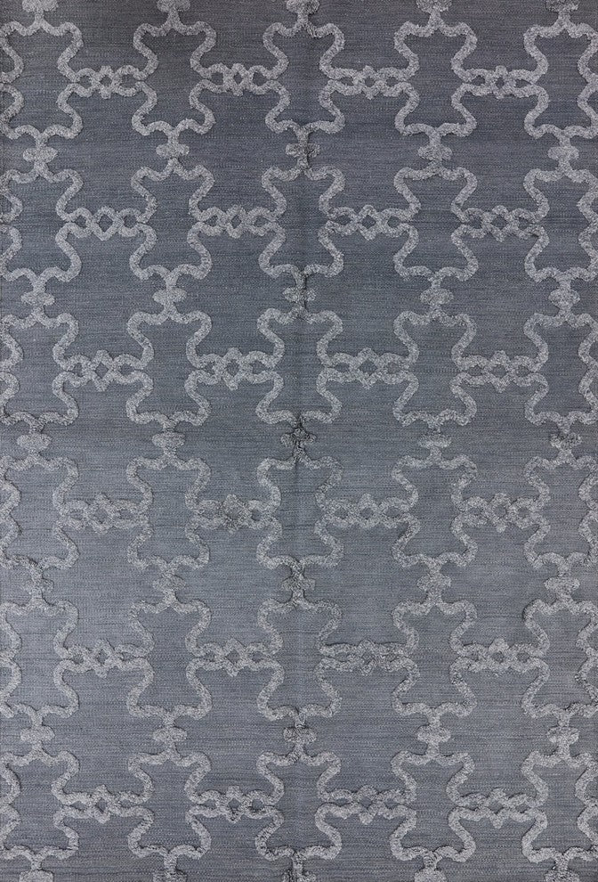 Handmade Modern Moroccan Hand-Knotted Oriental Wool Rug, 6'x9'