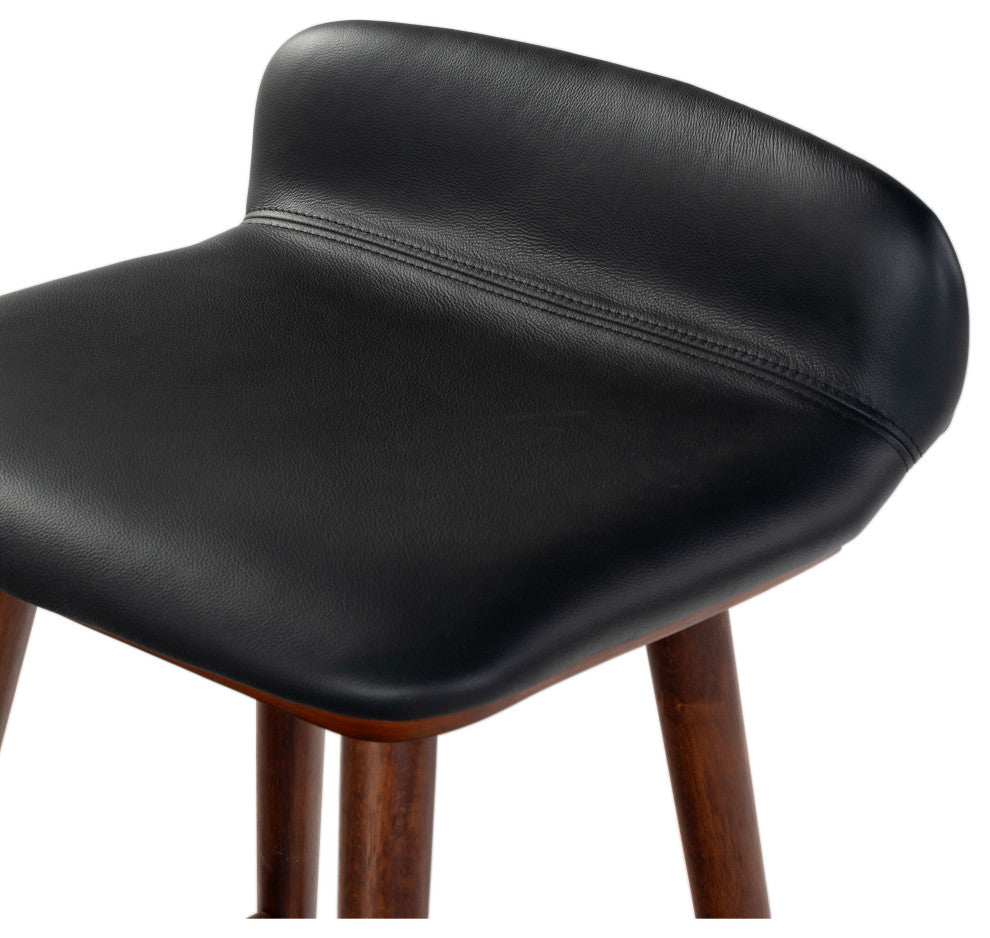 Safavieh Couture Tazmyn Counter Stool, Black/Walnut