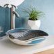 Lido Murano Glass Bathroom Sink, Shoreline
