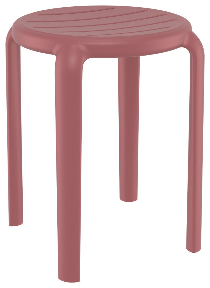 Tom Resin Dining Stool, Set of 2, Black, Marsala
