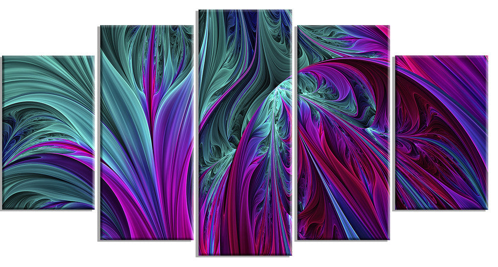 "Purple and Green Jungle" Canvas Painting