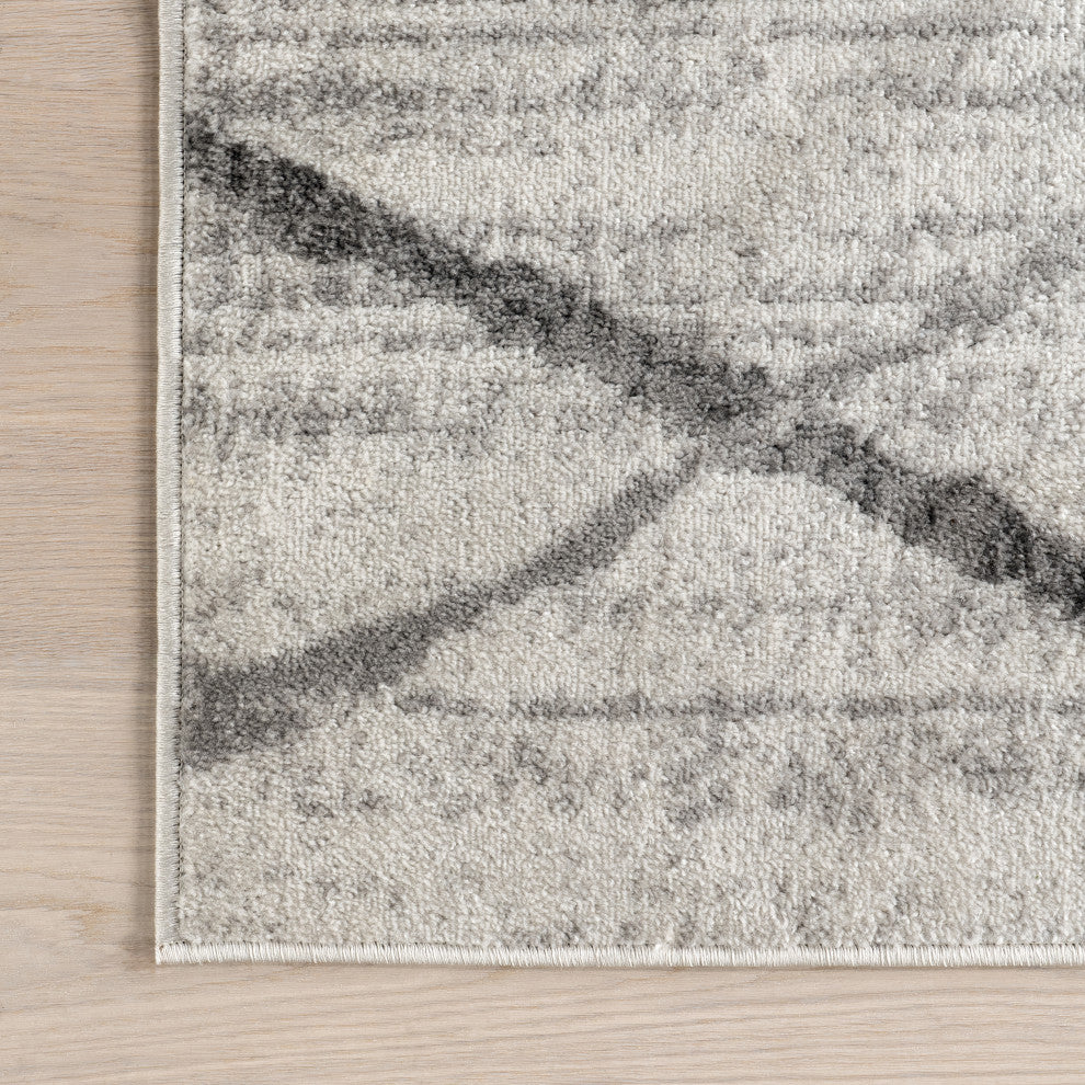 Nuloom Thigpen Striped Contemporary Area Rug, Grey 8'2"x11'6"