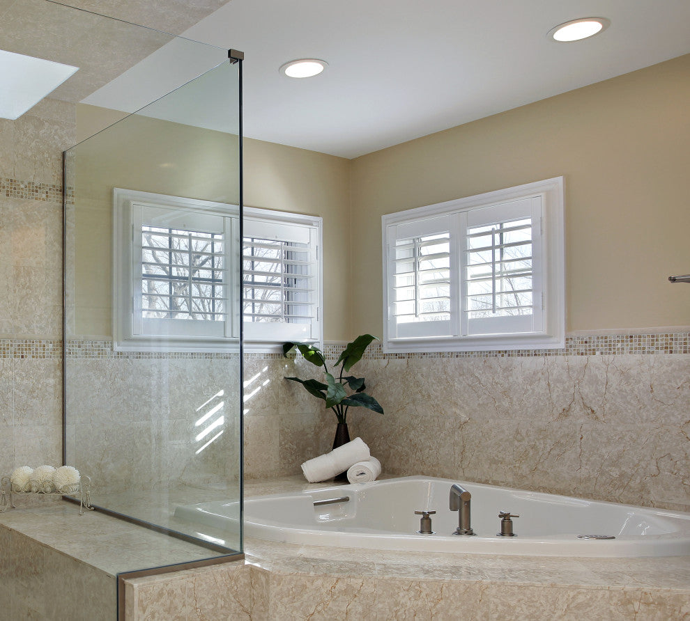 NICOR 6" Flat Albalite Recessed Shower Trim, Nickel